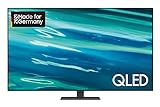 Samsung QLED 4K TV Q80A 65 Zoll (GQ65Q80AATXZG), Quantum HDR 1500, Direct Full Array, Game Pro Mode [2021],Nachtschwarz