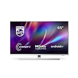 Philips TV Ambilight 65PUS8505/12 65-Zoll LED TV (4K UHD, P5 Perfect Picture Engine, Dolby Vision, Dolby Atmos, HDR 10+, Sprachassistent, Android TV) Hellsilber [Modelljahr 2020]