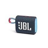 JBL GO 3 kleine Bluetooth Box in Blau und Pink – Wasserfester, tragbarer Lautsprecher für unterwegs – Bis zu 5h Wiedergabezeit mit nur einer Akkuladung