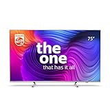 Philips 75PUS8506/12 189 cm (75 Zoll) Fernseher (4K UHD, HDR10+, 60 Hz, Dolby Vision & Atmos, 3-seitiges Ambilight, Smart TV mit Google Assistant, Works with Alexa, Triple Tuner, hellgrau)