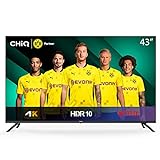 CHiQ UHD 4K Smart TV, 43 Zoll(108cm), HDR10/hlg, WiFi, Bluetooth, Prime Video, Netflix 5,1, YouTube Kids,3 HDMI,2 USB,Frameless