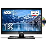 Cello C1920FSDE 19' (47 cm Diagonale) HD Ready LED TV mit eingebautem DVD Player und DVBT2 S2 Triple Tuner